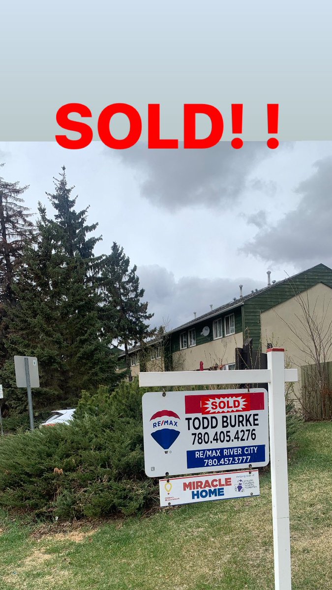 SOLD!!
Thinking of buying or selling?
Contact Todd Burke REMAX River City at 780-405-4276 or email: todd@toddburkerealty.com

#realtor #hotnewlisting #yegrealestate #edmontonhomesforsale #realtorslife #homesold #newlistingalert #newlistedproperty #realestate #remax #greatrealtor
