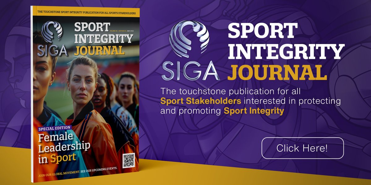 SIGA is releasint the fifth edition of the Sport Integrity Journal (SIJ), dedicated to celebrating Female Leadership in Sport, as key component of Good Governance in Sport. Click to download lnkd.in/enCf5EuY #SideWithSIGA