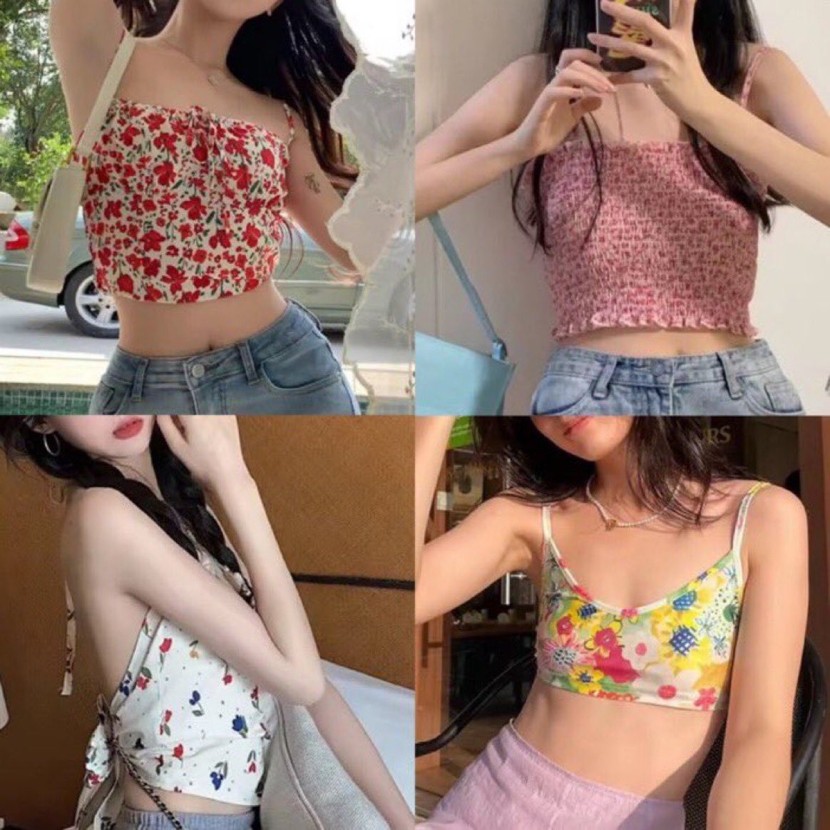 เสื้อสายเดี่ยวสาวซัมเมอร์สดใส🌸💕