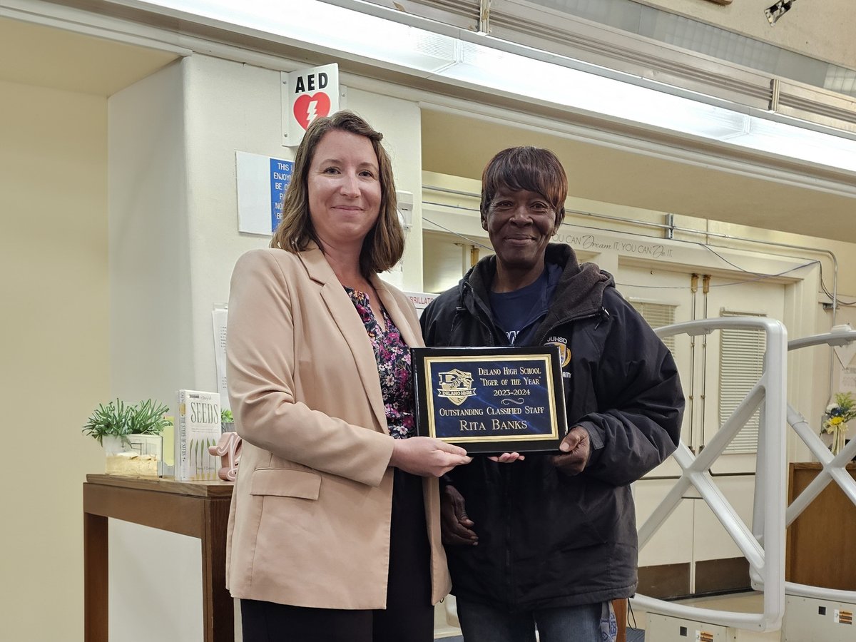 For nearly 40 years, @Delano_High's Rita Banks has been a steadfast guardian and role model on campus. Congrats Rita on being one of this year's Classified Employees of the Year! Read all about her in our latest EdConnect feature. bit.ly/3QnMM0b