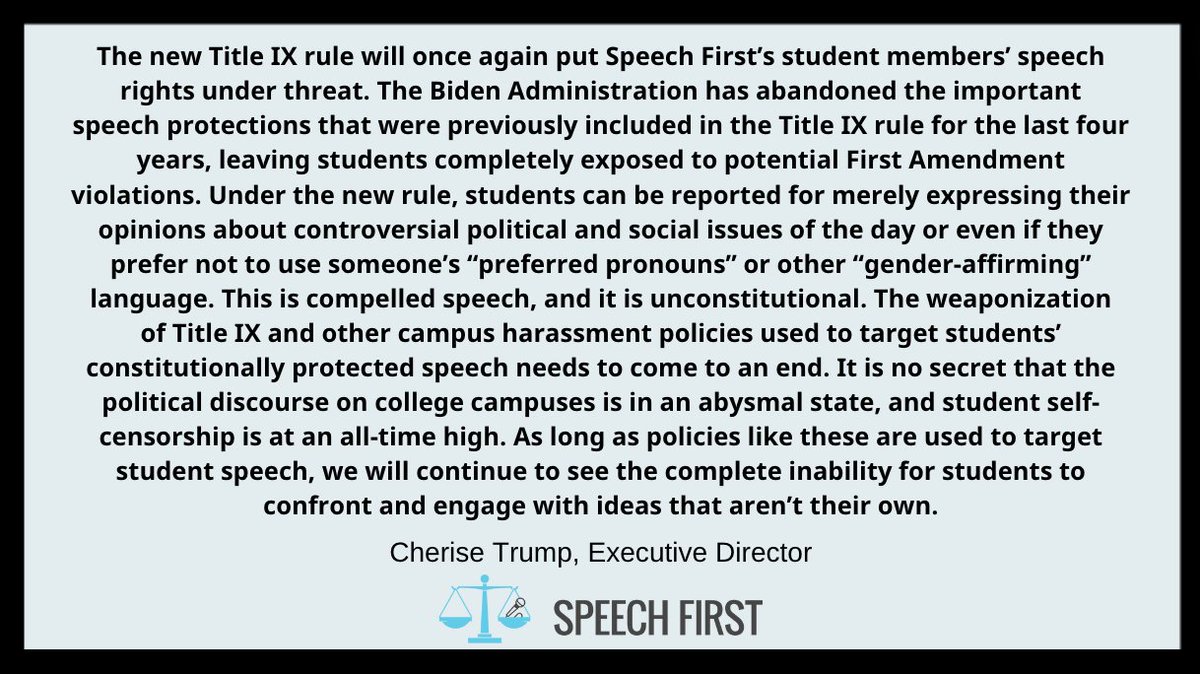 Here is @cherisetrump's official statement on our Title IX lawsuit: