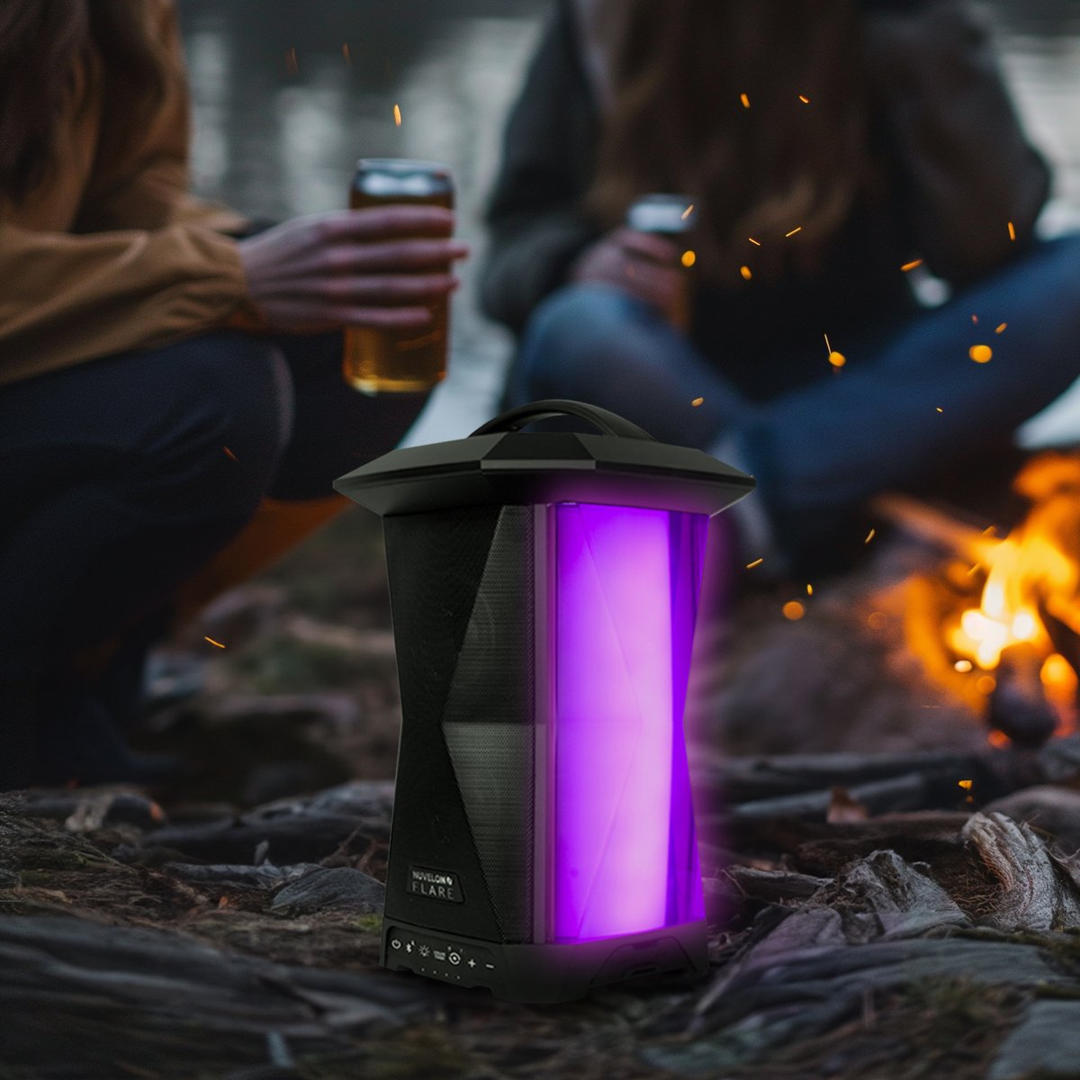 nuvelontech's tweet image. Campfire + #NuvelonFlare = 🔝 nights. What's your soundtrack? #VibeWithUs #Nuvelon