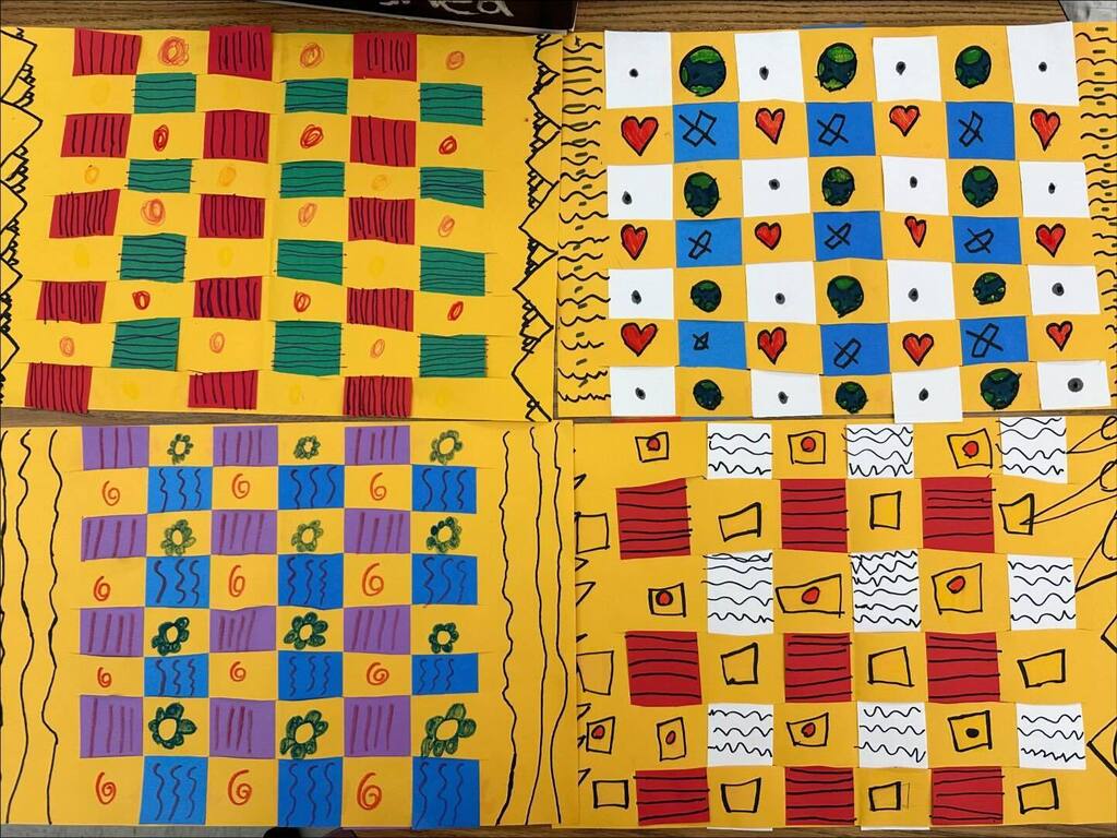 Visit ift.tt/y0a6wBP for full caption. Here are some paper weavings made by #1stgradeartists inspired by The Legend of the Spider Weaver and Ghanaian Kente cloth. #heardsferryart #heardsferryelementary #fultonartstrong #artisuniversal