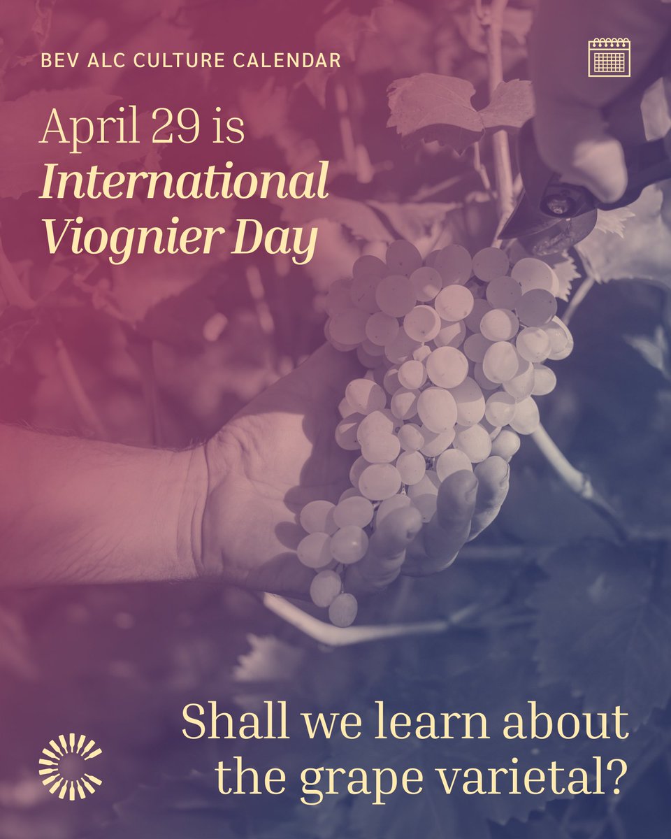 International Viognier Day celebrates the Viognier grape varietal, renowned for its aromatic and full-bodied white wines, featuring flavors of stone fruit, floral notes, and a touch of spice. 

 claret.la/3UvfZJ4

#ViognierDay #BevAlc #BeverageBusiness #ClaretSolutions