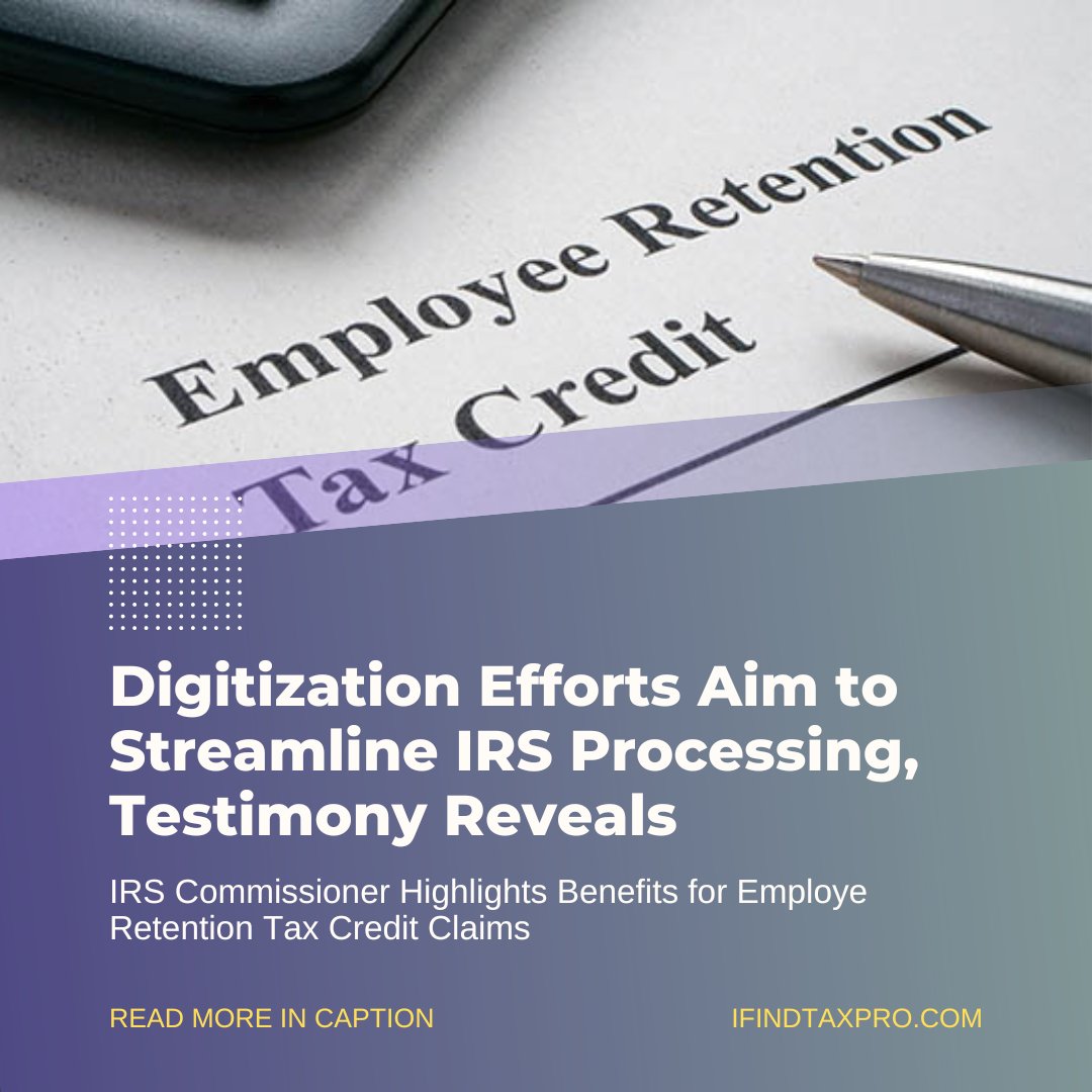 💼 IRS Commissioner highlights the challenges of processing Employe Retention Tax Credit (ERTC) claims and advocates for digital solutions during recent Senate Finance Committee testimony.
#IRS #TaxProcessing #DigitalTransformation