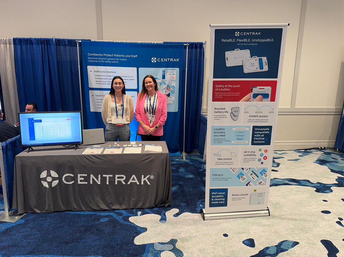 Attending the #IAHSS conference in Orlando? Be sure to stop by booth 318 to visit CenTrak experts and learn about our latest innovation, the industry's FIRST scalable #BLE duress badge! 💼 

#RTLS #Healthcare #Safety