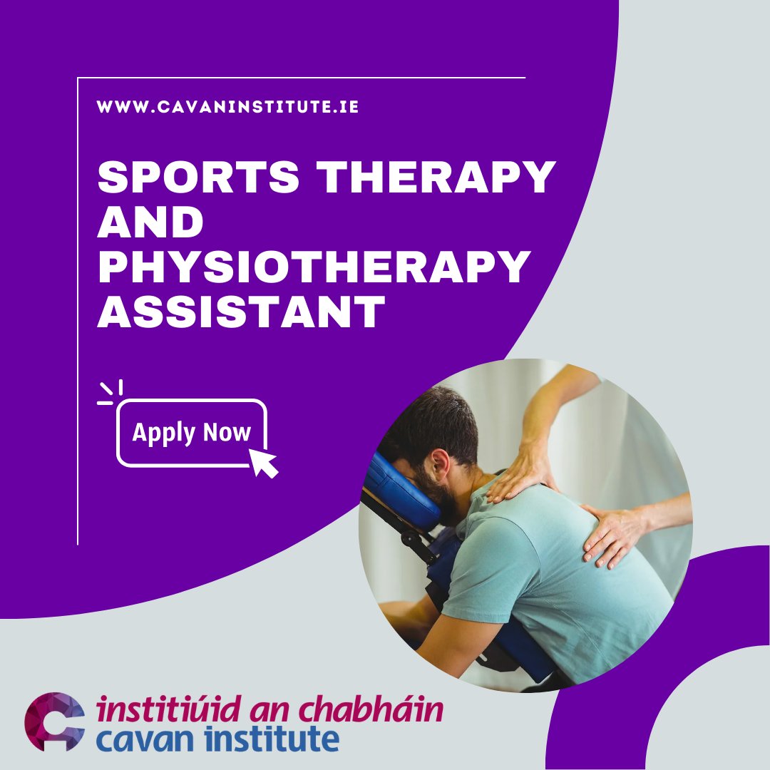 In this course, stu­dents will study a range of sub­jects, with a particular emphasis being placed on anatomy, physio assistant theory and sports massage. More information available at: cavaninstitute.ie/course/sports-… #PLC #Cavan #CavanInstitute #FET #SportsTherapy #Physiotherapy