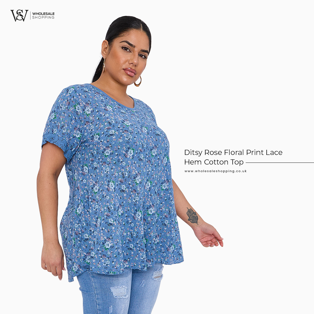 Embrace the Elegance of Spring with Our Ditsy Rose Floral Print Lace Hem Cotton Top. Perfect for Effortless Style!

Order Now: rb.gy/ollrwu

#top #floralprint #womenstop #cottontop #wholesaleclothing #womensclothing #wholesaleshopping