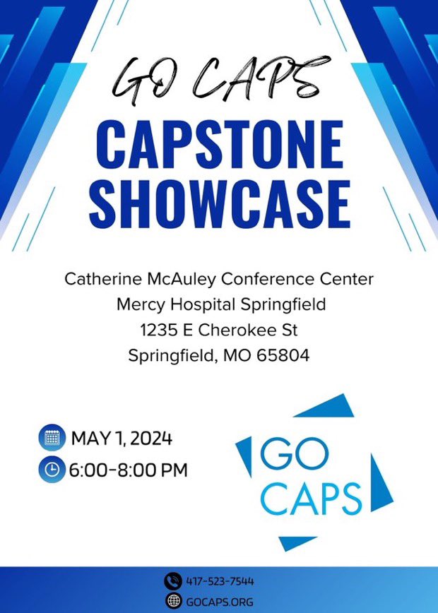 It’s almost time for CAPStone Showcase! It’s a great night to network with our future workforce and hear what they’ve learned this year! @officialSPS @LRSDWildcats @OzarkTigers @nixaschools @RepublicSchools