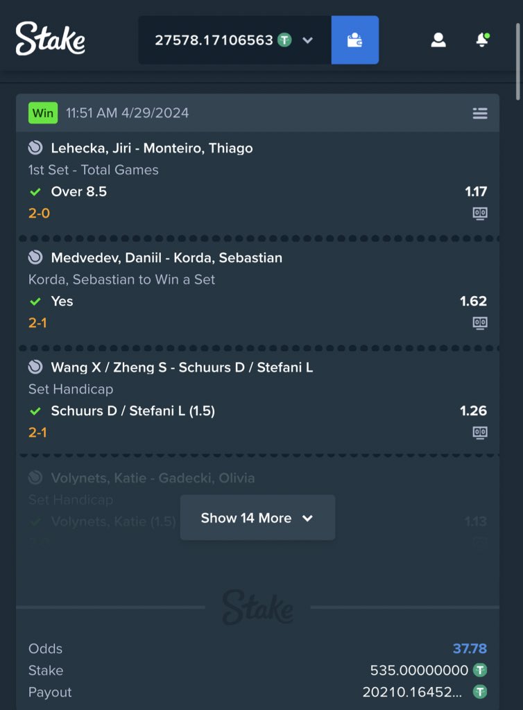 BOOMGRATULATIONS ✅✅✅✅✅ 38 odds delivered beautifully ✅✅✅ $20,210 won 🔥🔥🔥 Cheers 🍻 Still not on Stake ? Register via link stake.com/?c=f213c5ba25&… Promo code banks Tg t.me/MrBanksFreeCha…