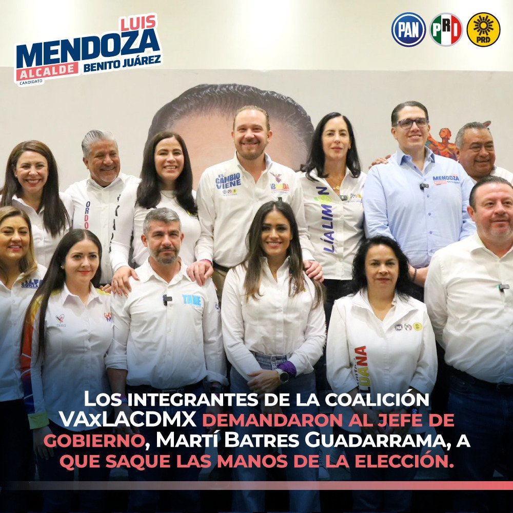 Los candidatos de la coalición 'Va X la CDMX', encabezados por @STaboadaMx, exigimos a @martibatres saque las manos de las elecciones y detenga las amenazas contra nuestros simpatizantes. En conferencia de prensa, denunciamos las prácticas irregulares y exigimos que la policía…