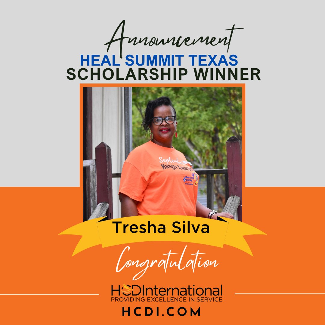 Congrats to Tresha Silva from @HustonTillotson for winning the $500 scholarship at #HEALSummitTX. Thank you to everyone for attending and participating! See you next year! 😊

#HCDI #BCBSTX #HustonTillotson #TexasAustin #Healthcare