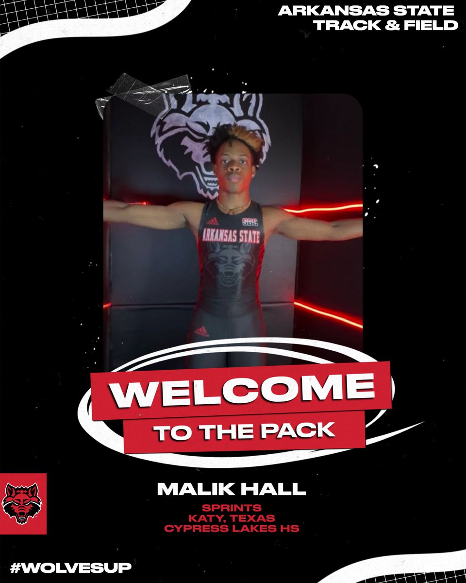 Welcome to the Pack, Malik! ✍️ 🐺 Malik Hall ⚫️ Sprints 📍 Katy, Texas | Cypress Lakes HS #WolvesUp