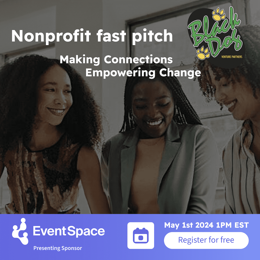 We're delighted to be invited to present at the Nonprofit Fast Pitch on May 1st event about 'Elevating Nonprofit Fundraising with EventSpace', alongside our partners BlackDogVenturePartners. Register for free now: hubs.li/Q02tjBGr0 #Nonprofits #Fundraising