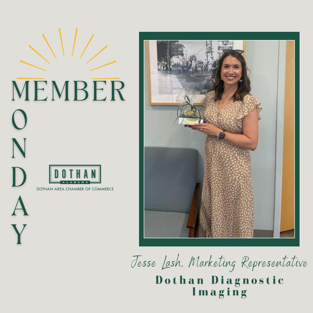 Dothan Diagnostic Imaging joined the Dothan Area Chamber of Commerce in January 2019.  Thank you, Dothan Diagnostic Imaging, for your continued support and dedication as a Chamber member! Visit them at southernradiologyspecialists.com for more information. 
#MemberMonday #SupportLocal