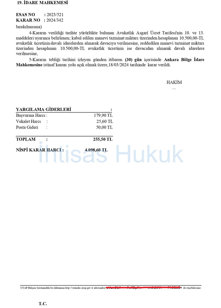 İnfaz Koruma Başmemuru olarak görev yapmakta iken 679 sayılı KHK ile kamu görevinden çıkarılan ve daha sonra OHAL Komisyonu'nun kararı ile göreve iade edilen davacıya kamu görevinden çıkarılmasına ilişkin işlem nedeniyle uğradığı elem ve üzüntüye karşılık 60.000,00 TL manevi…