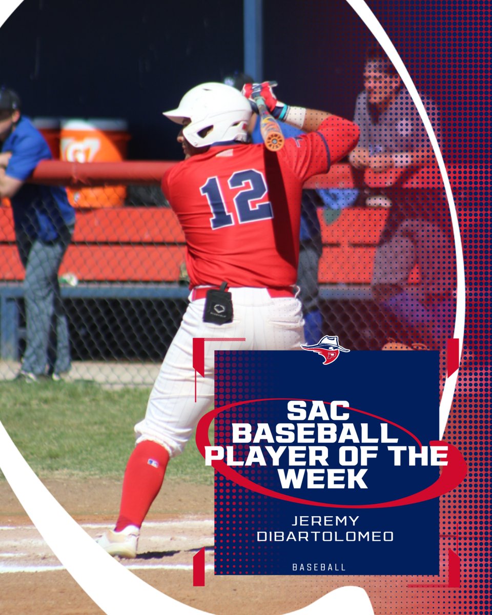 Congratulations to Jeremy Dibartolomeo for SAC player of the week!!!