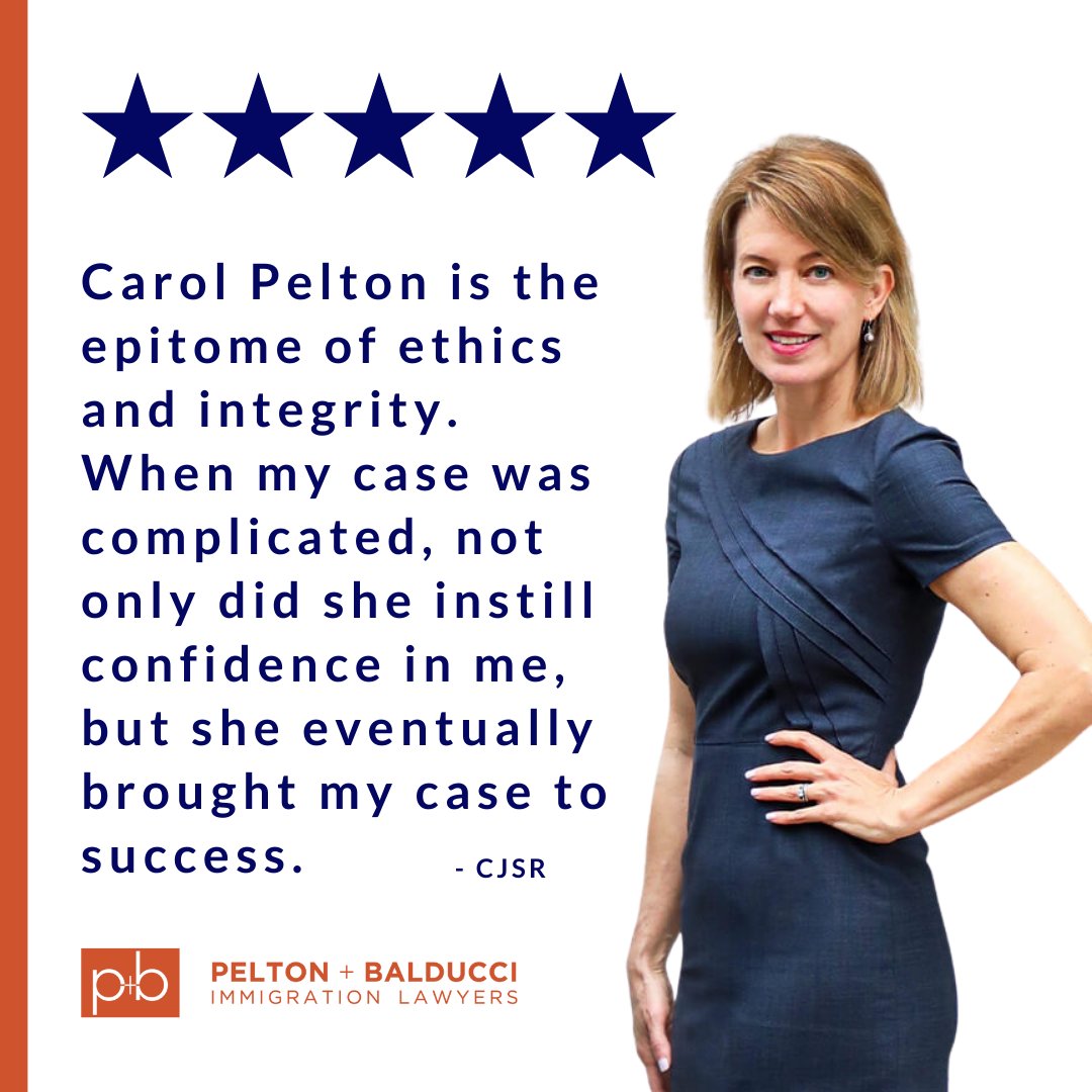 Carol feels lucky that her job allows her to share in the joy of her clients’ real, tangible results. 

Hear more of what our clients have to say about Carol: pbimmigration.com/case-studies/

#NewOrleansImmigrationAttorneys #NewOrleansImmigration #ImmigrationLaw