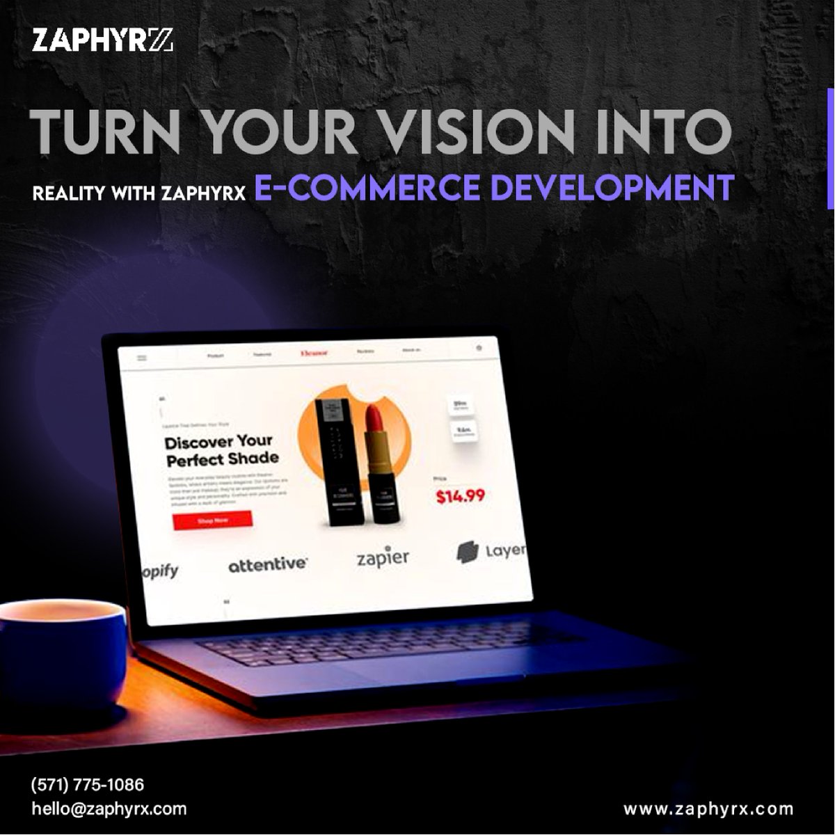 Ready to take your business online? 🚀 Let ZaphyrX handle the technicalities while you focus on growth

Call Us: +1 (571) 775 1086

#zaphyrx #AppDevelopment #graphicdesigning #ApplicationDevelopment #AppDeveloper #Innovation #Tech #Ecommerce #WebDevelopment #MarketingAgency