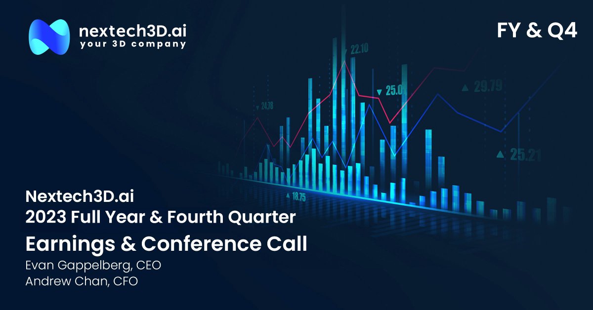 📊 #Nextech3DAI's FY 2023 &amp; Q4 results are in!
🔹56% revenue growth to $5M from $3.2M in 2022
🔹70,000 3D models created last year

Dive into the details ➡️ hubs.la/Q02vrzFr0

#NEXCF #NTAR #FinancialResults #3DModeling #EarningsCall