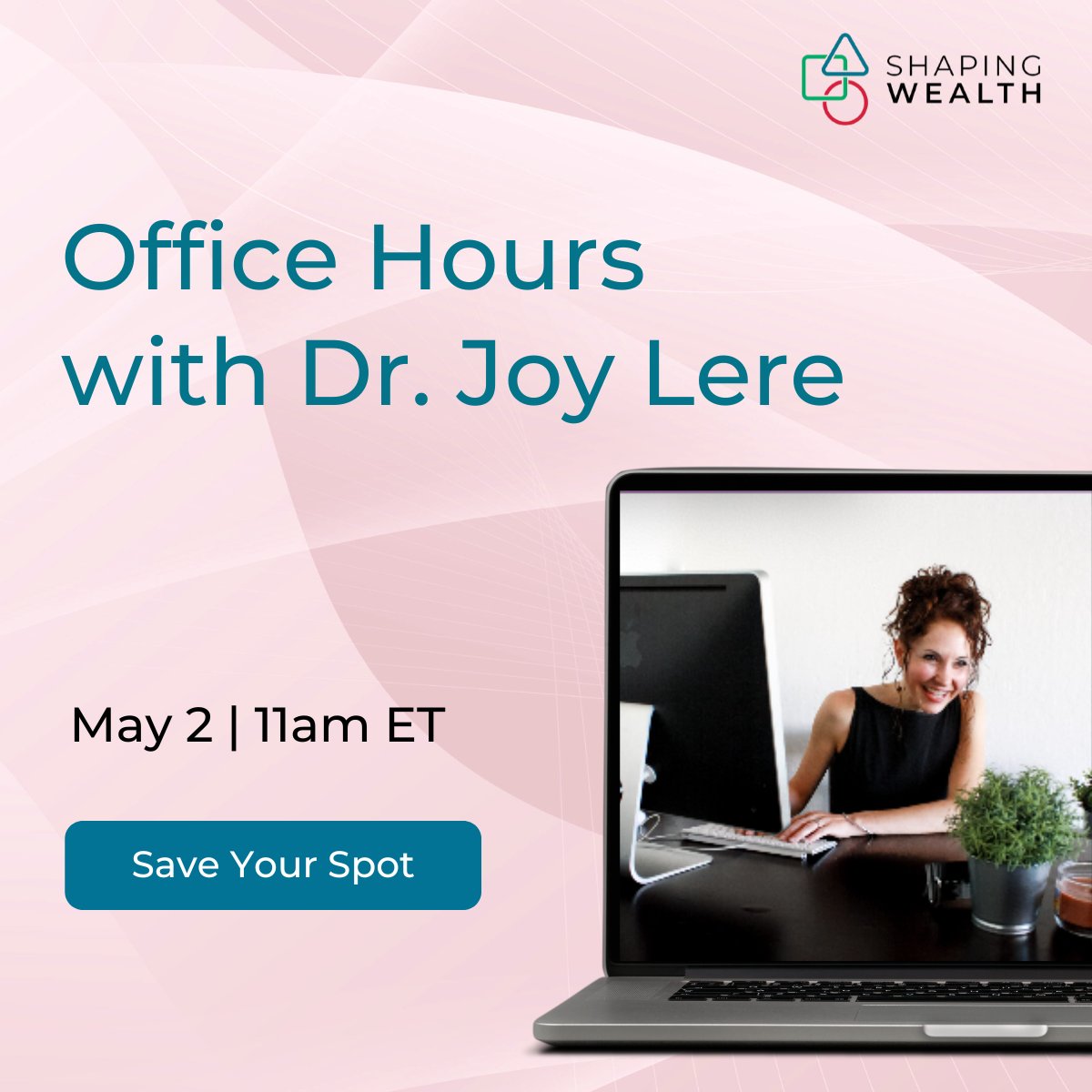 Unlock your full potential by signing up for @joylerepsyd’s Office Hours. There are a few slots still open for this week’s session🗓️ May 2nd starting at 11:00 a.m. ET. Access this program as an OCBO+ member: ocbo.shapingwealth.com/office-hours/