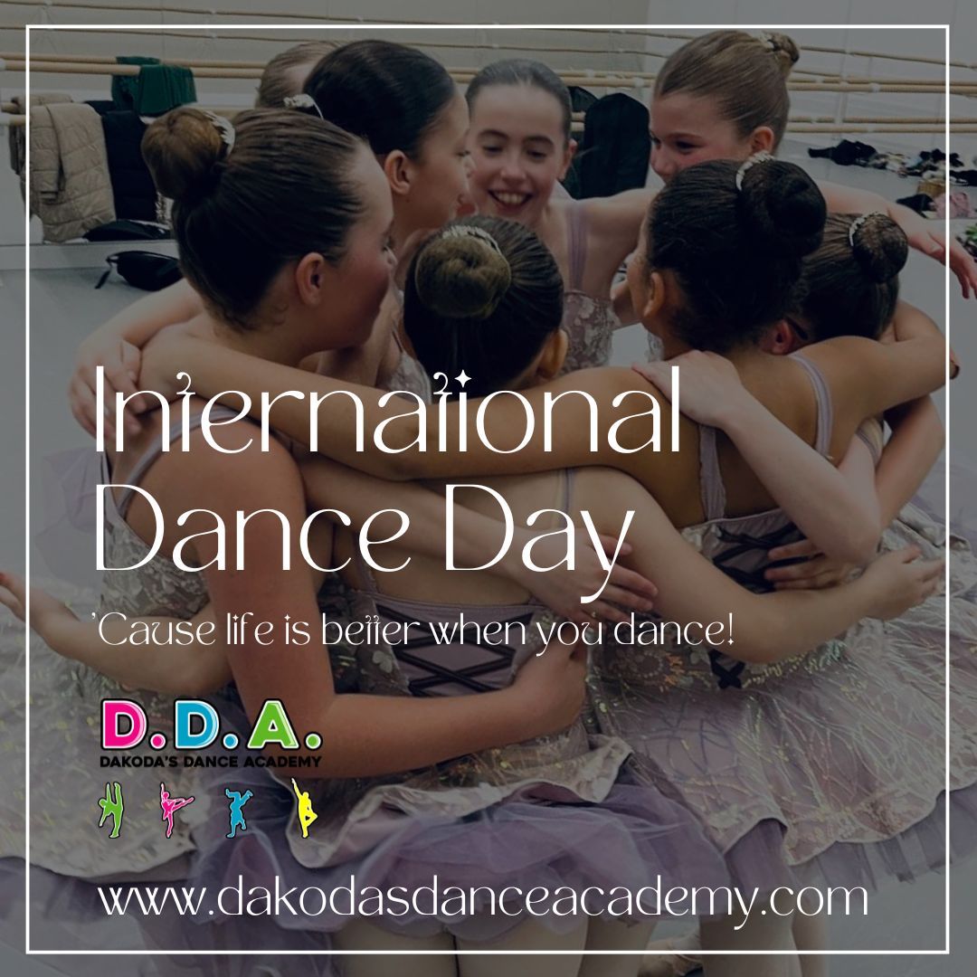 🌟 Happy International Dance Day! 🎉 Today, we celebrate the universal language of movement, rhythm, and expression. 💃🕺✨ 

🌍🎶 #DanceDay 
#DDA
#DanceTogether 
#SpreadTheJoy