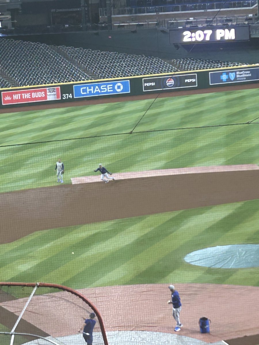 Work ethic: It’s nearly 5 hours before the 1st pitch, and Mookie Betts is out taking early infield.