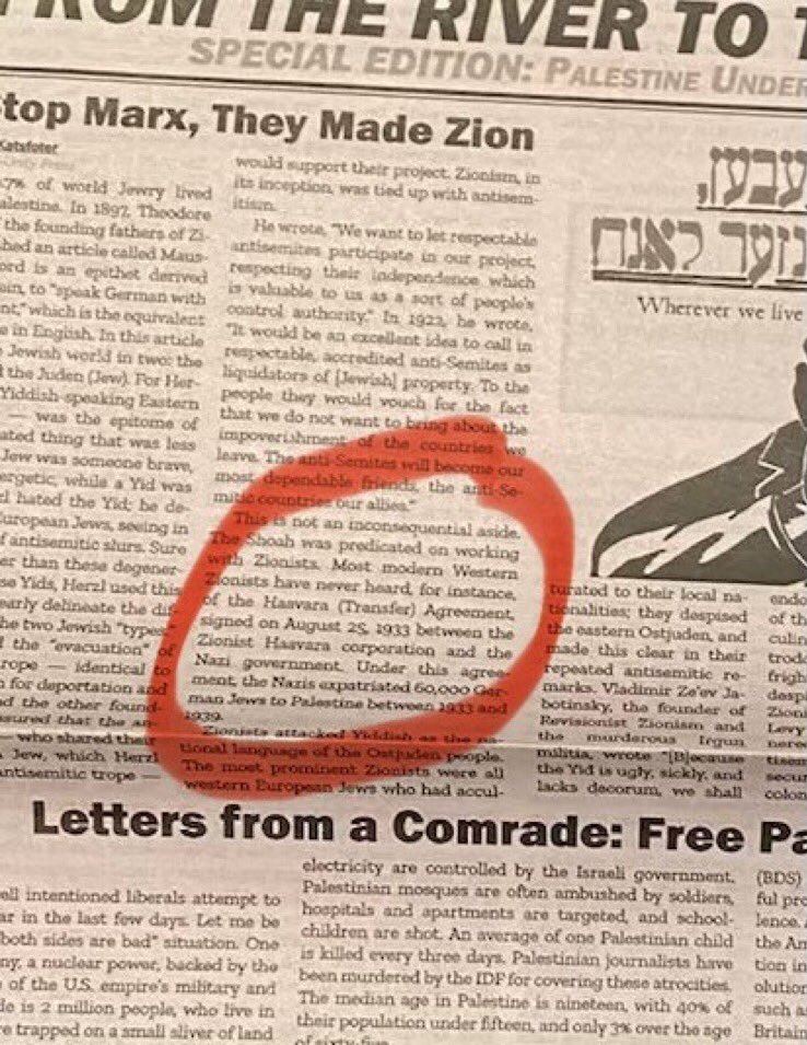 Students at Yale are sending our undercover reporters from @V24Investigates shocking evidence communist indoctrination at their campus. The Yale protestors are handing out materials including Marxist publications that spew horrific antisemitic hatred- shockingly accusing Jews of