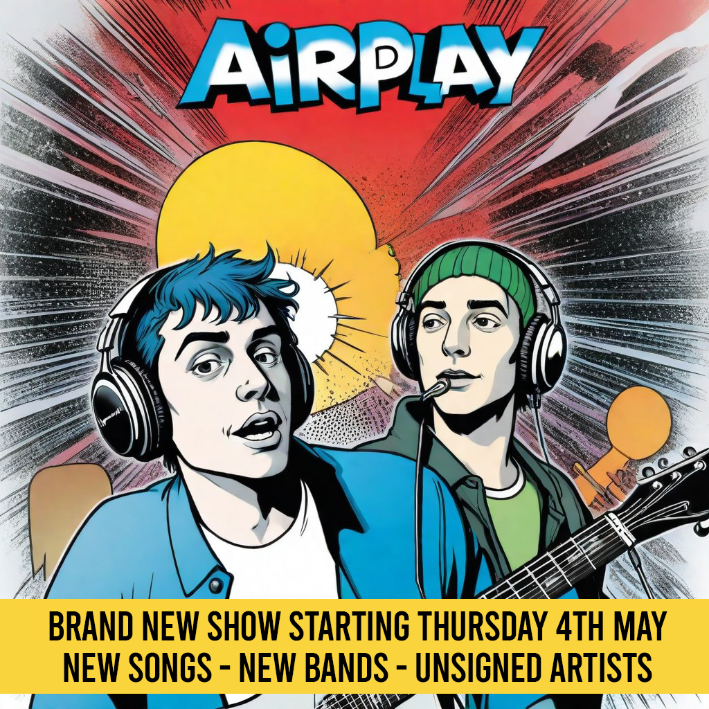 Join Darren Dee this Thursday from 7pm BST for a brand new show. AIRPLAY featuring great music from #RosemillKix, #AmyMooreMusic, #MichaelAndrews, #RizlaHill, #JoannaMusic, #PeterFryd, #MusicofTomEwings, #BDGottfried & more.
#appleradio #internetradio #newmusic #newbands