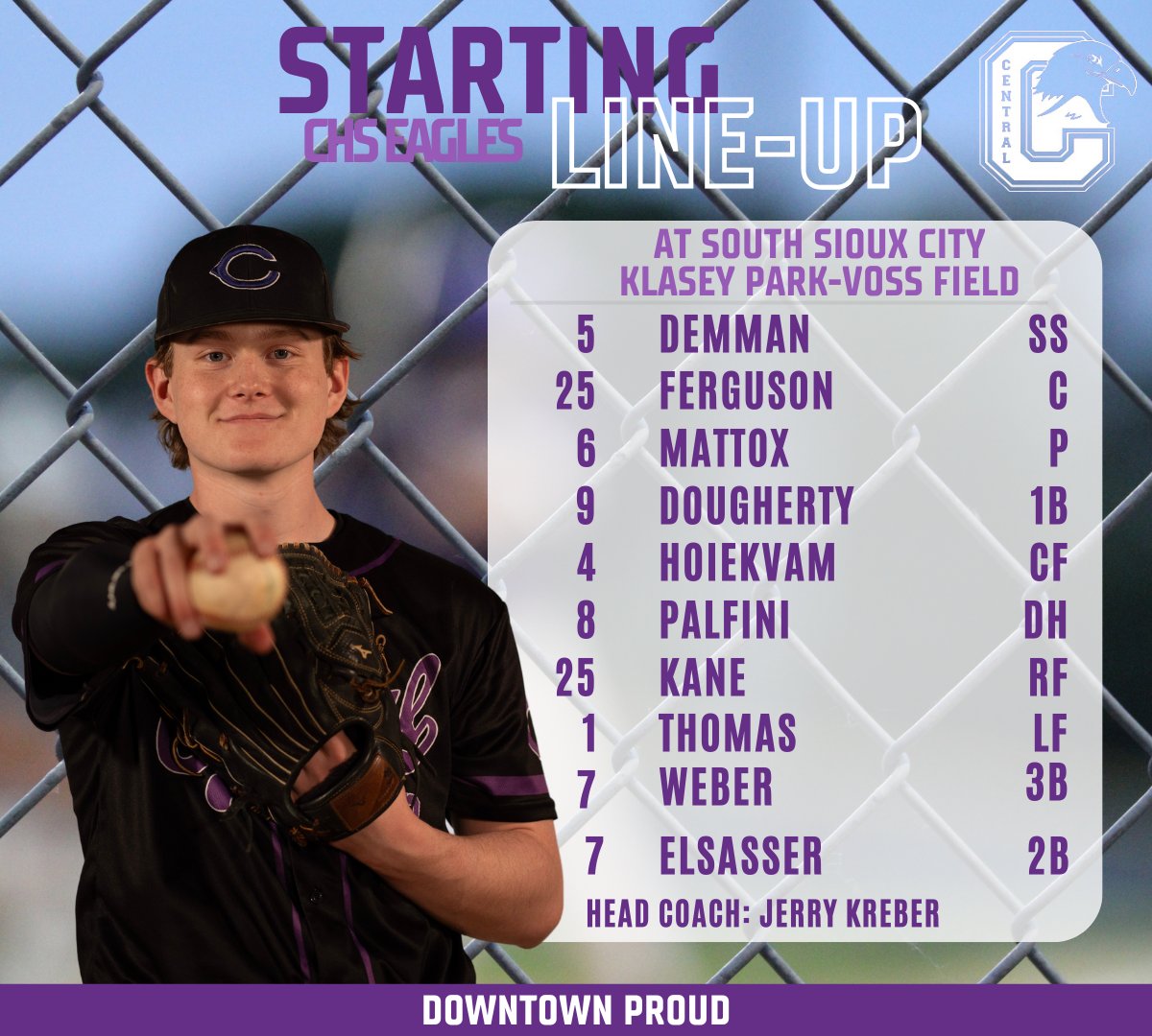 Your starting crew for todays @OPSCHSBSB game in South Sioux #DowntownProud