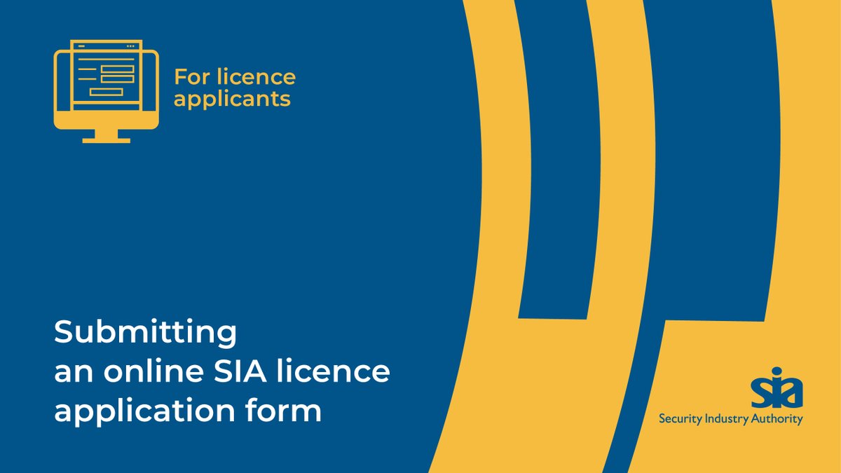 Want to submit an online SIA licence application form? To do so, you must have a personal online SIA account. Share our new video with your staff, offering guidance on the application process. orlo.uk/Yfq9q #SIALicensingVideos