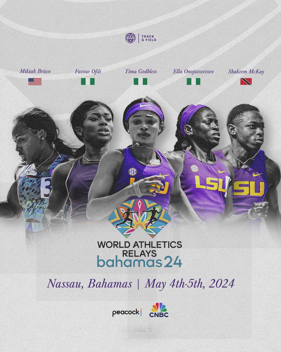 Five past and present Tigers are set to represent their nations at the World Athletics Relays this weekend in Nassau, Bahamas. 📄 lsul.su/3JG0JTl