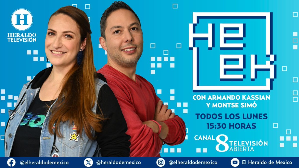 #HeraldoTelevisión | Bienvenidos a #Heek con @montsesira89 y @arkasmi l ¡Lo último en tecnología, sólo aquí! | Sigue el programa en el canal 8 de TV abierta, 151 de Izzi, 8 de Totalplay, 606 por Star Tv y 161 de Sky HD |