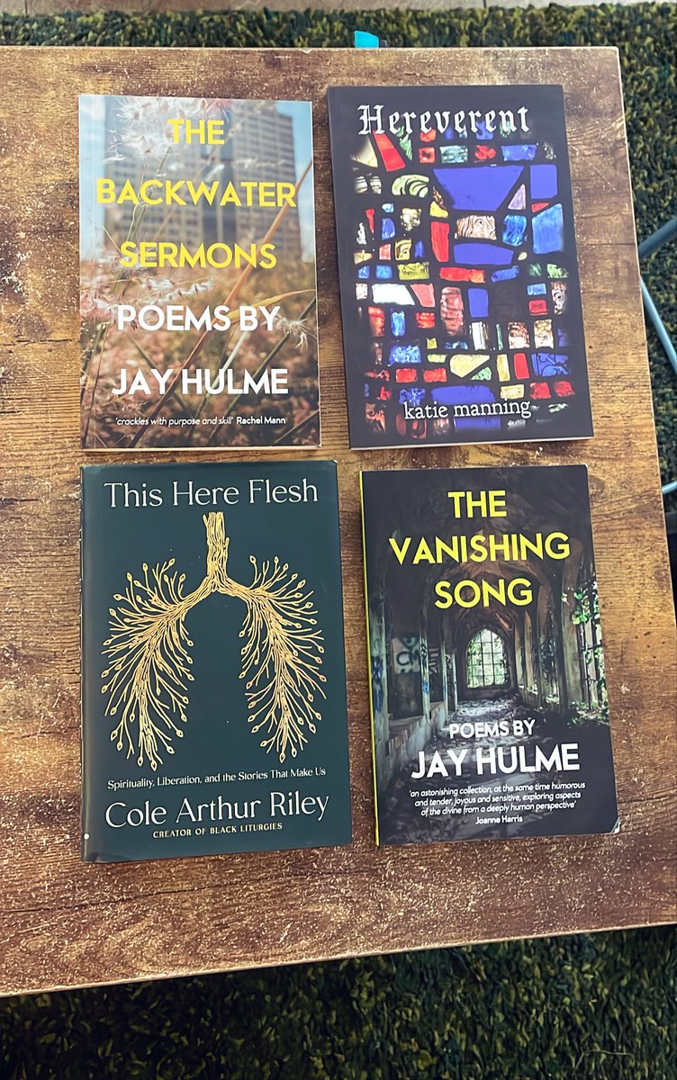 @RevDaniel Reading christianity from minorities (Black, queer, trans, autistic, women, misfits, etc) is how I still have my faith today at all. This Here Flesh by @blackliturgist The Backwater Sermons & The Vanishing Song by @JayHulmePoet Hereverent by @iamkatmann