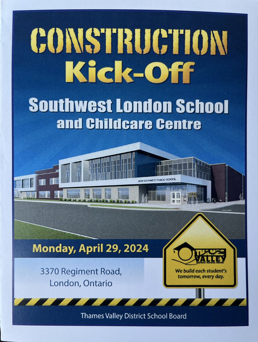 Today, #TVDSB celebrated the groundbreaking for two new elementary schools with provincial and municipal partners, community members and staff and students from the area.

Thanks to everyone who joined us for the ceremonies for the new Northwest London and Southwest London