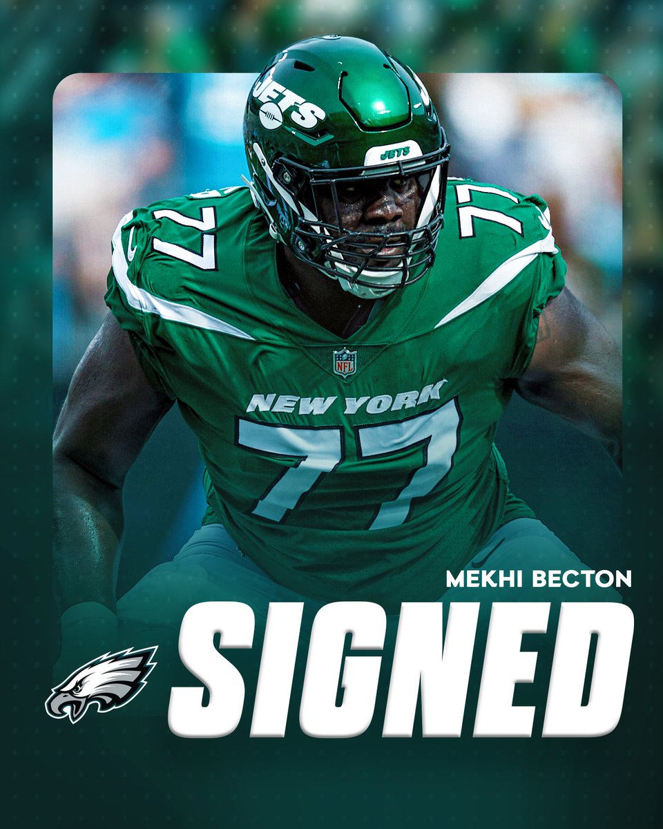 We've signed T Mekhi Becton to a one-year deal.

#FlyEaglesFly