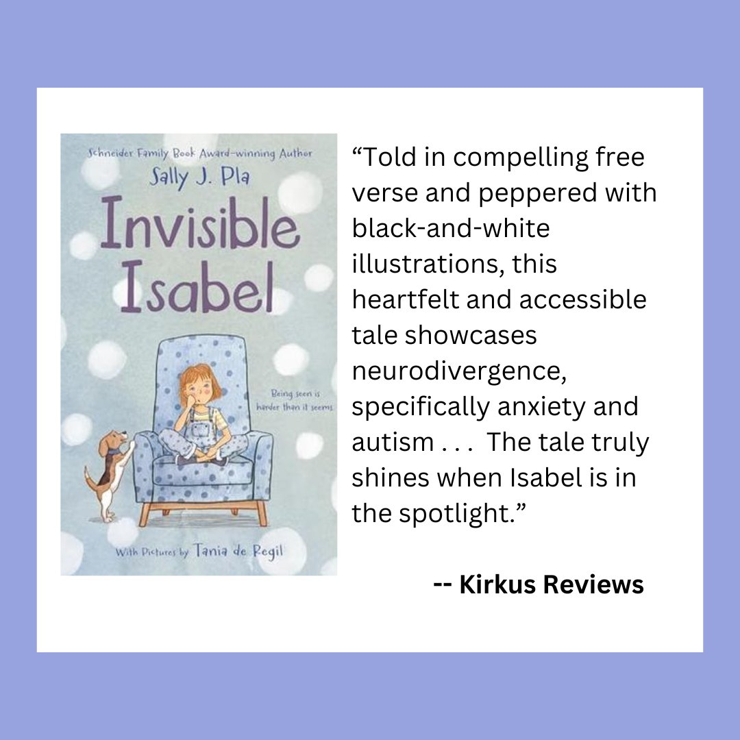 Humble thanks to @PublishersWkly and @KirkusReviews for showing #InvisibleIsabel some encouraging love :-) 💜💜💜 @HarperStacks @blueslipper @saraagent @QuillTreeBooks @alexandra_coops