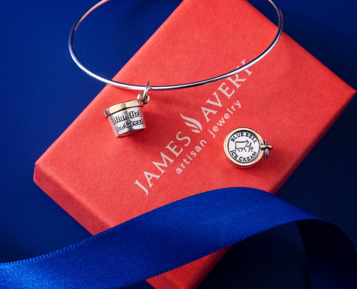 The sweetest and most charming Mother’s Day gift! Our sterling silver and bronze Blue Bell Ice Cream charm from Texas artisan jeweler James Avery. Available at store.bluebell.com. FREE SHIPPING on all Blue Bell Country Store online orders now through Mother’s Day, 5/12/24.