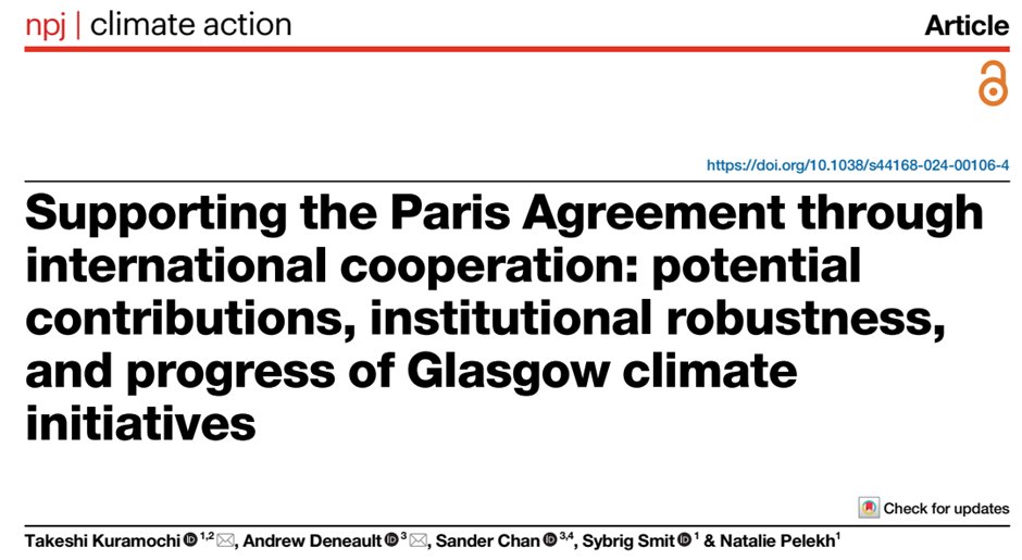 New 'ambitious' initiatives are launched at every UN climate conference. But could they contribute significantly to the Paris goals? Our new article in @ClimateActionSN investigates major Glasgow @COP26 mitigation initiatives. Here’s what we found👇(1/n) rdcu.be/dF7JK