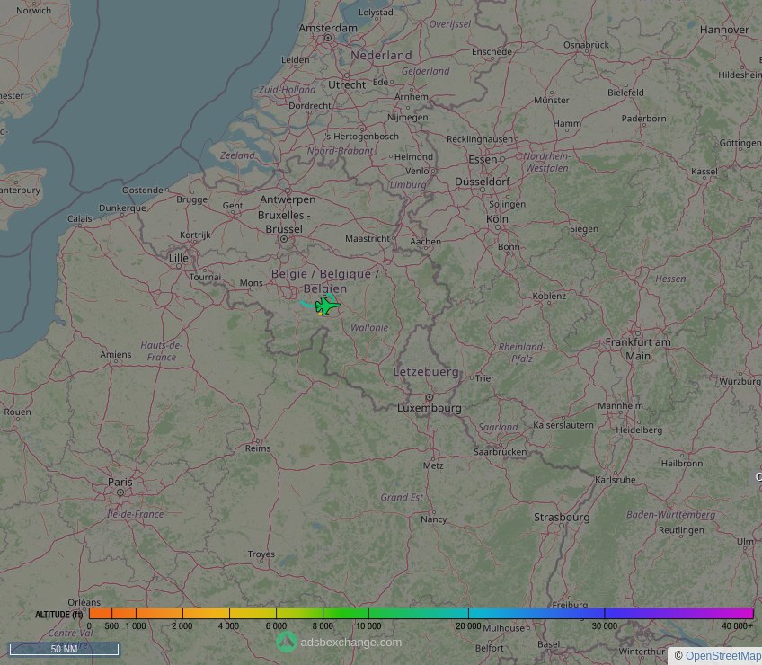 IntelskyB's tweet image. 🇧🇪 Belgian Air Component ✈️ F16 ( General Dynamics F-16AM Fighting Falcon ) (FA-117, #44F167) as flight #MATRX54 was just spotted over 🇧🇪 Namur, #Belgium at ☁️ 15500 ft.

🔴 Live tracking:
global.adsbexchange.com/?icao=44F167

🖼️ by doppio.sh