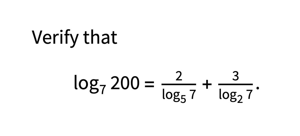 Sure, you've heard of verifying trig identities... but what about verifying 'log identities'? Why don't we do this?