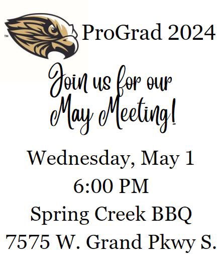 It’s our last meeting! Seniors, wear your ProGrad shirts to the meeting and receive 10 points!!!