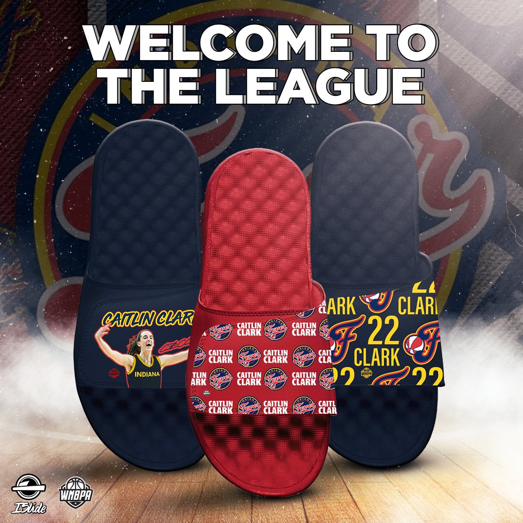 Caitlin Clark has officially signed! Get official Caitlin Clark Fever slides today!! #fever #caitlinclark #wnba #slides #footwear #newcontract