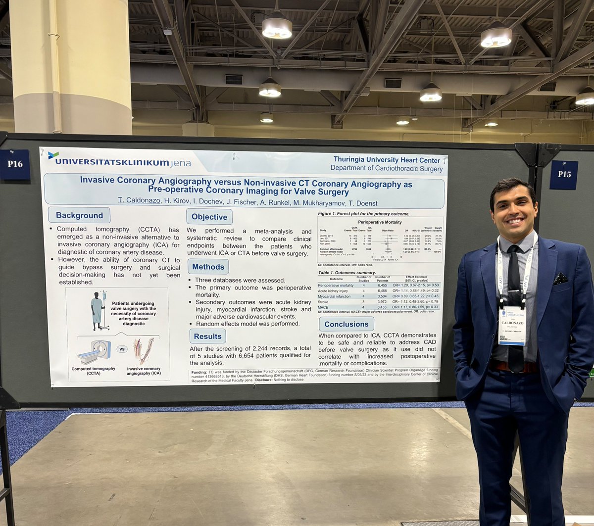 🚨Glad to show at #AATS2024 that coronary CT angiography (CCTA) proves to be effective for guiding clinical practice.

👉Compared to angiography, CCTA is safe and reliable for assessing CAD before valve surgery, as its use did not correlate with increased complications.