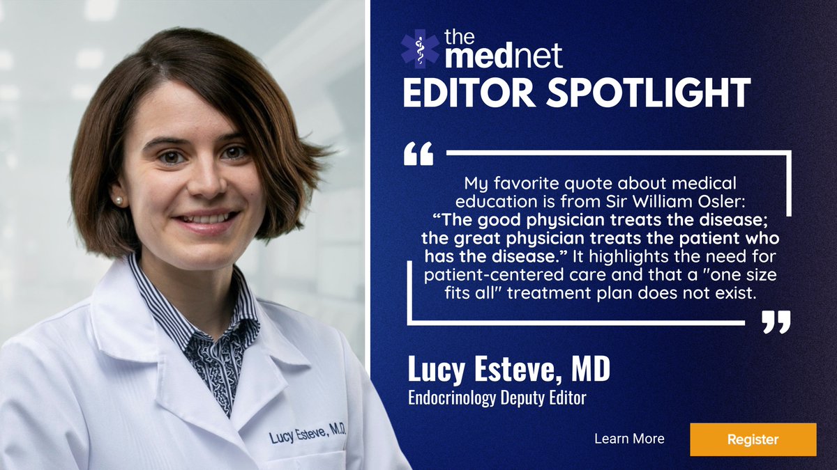 Exciting news! Dr. Lucy Esteve, an Endocrinology Fellow at Duke, has recently accepted the position of Deputy Editor of Endocrinology at @theMednet! Join us in congratulating Dr. Lucy Esteve on her new role! #EndoTwitter #theMednet #HealthTech