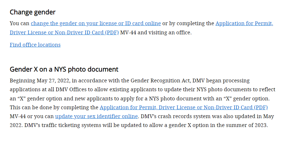 From the NYS DMV site (and the world has continued to rotate):