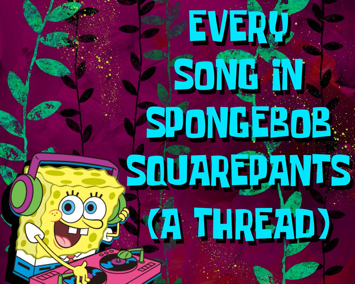 In this thread, you will find every song across the entire SpongeBob series (no movies or album exclusives) Songs that haven't been released by Nickelodeon will be denoted by the ** symbols Starting with...🧵