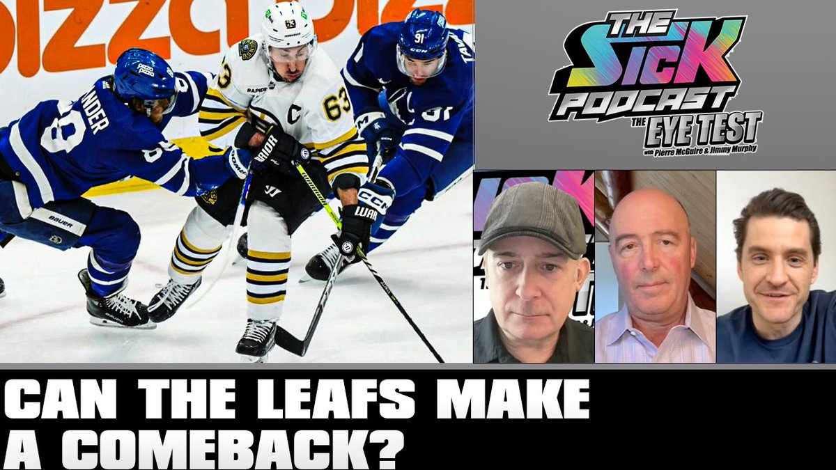 🚨New Episode🚨

@ShawnMcKenzieSN joins Pierre McGuire and @MurphysLaw74 to discuss the series between #LeafsForever and #NHLBruins and more!

Full pod👇
Watch: youtube.com/live/Jzyr-GDod…
Listen: traffic.megaphone.fm/SICMED28796735…

#thesickpodcast