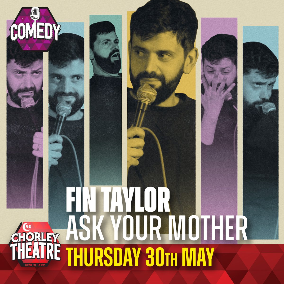 Fresh from the viral success of his hit web series Fin vs The Internet, that comedian your mother doesn’t like you seeing shares a new show of brutally funny stand-up for 2024. Catch Fin Taylor here on 30th May! ticketsource.co.uk/chorleytheatre…