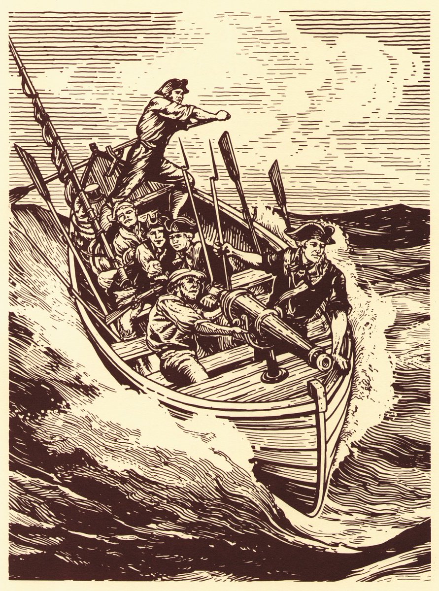 30 Apr 1776 NYC. Lt Col Benjamin Tupper, whose whaleboats effectively harassed British ships& outposts in Boston Harbor, was now in NYC organizing a similar force of whaleboats for the defense of the harbor & adjacent waters. #RevWar #History #AmRev